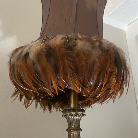 Monkey lamp, vintage feather lamp. - Picture 6 of 7